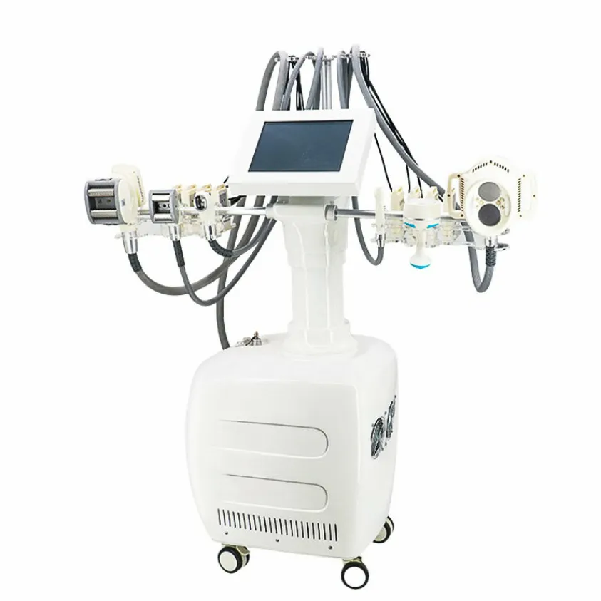 Lasermaskin Pro 7 hanterar vakuum Cryo Body Fat Minska lipo laserbehandlingsutrustning Salong Användning