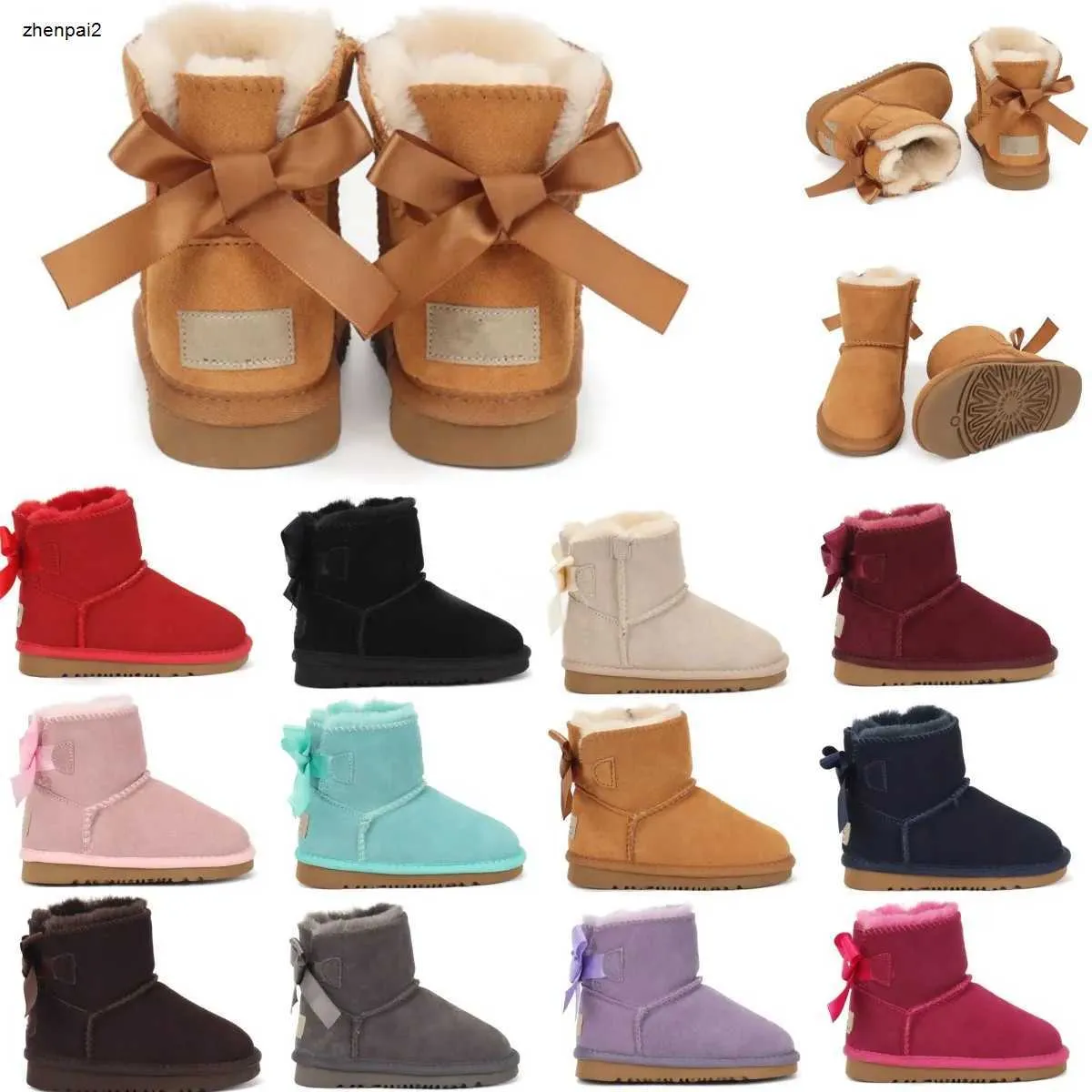 Luxury Kids Shoes Toddlers Boot Warm Boots Girls Shoe Children Sneaker