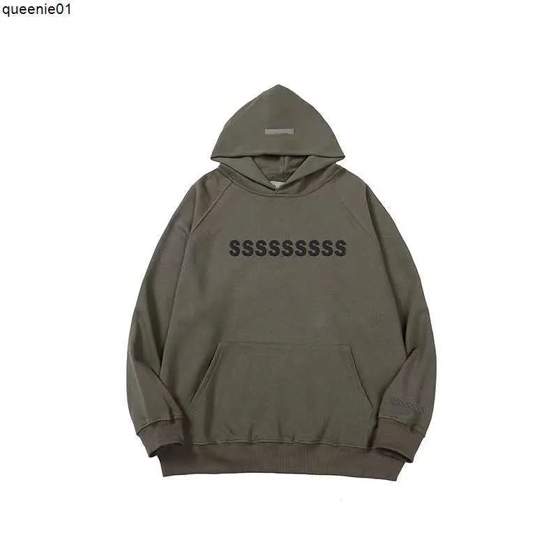 Herrtröjor tröjor män hoodies essent män designer hoodies hög kvalitet bomull stort bokstav nummer röda casual mens