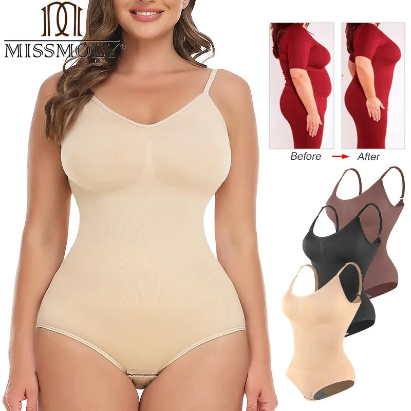 Midja mage shaper missmolly kvinnliga bodysuits shapewear camisole tops mage kontroll midja cinchers full body shaper corset leotards bodycon jumpsuit 231215