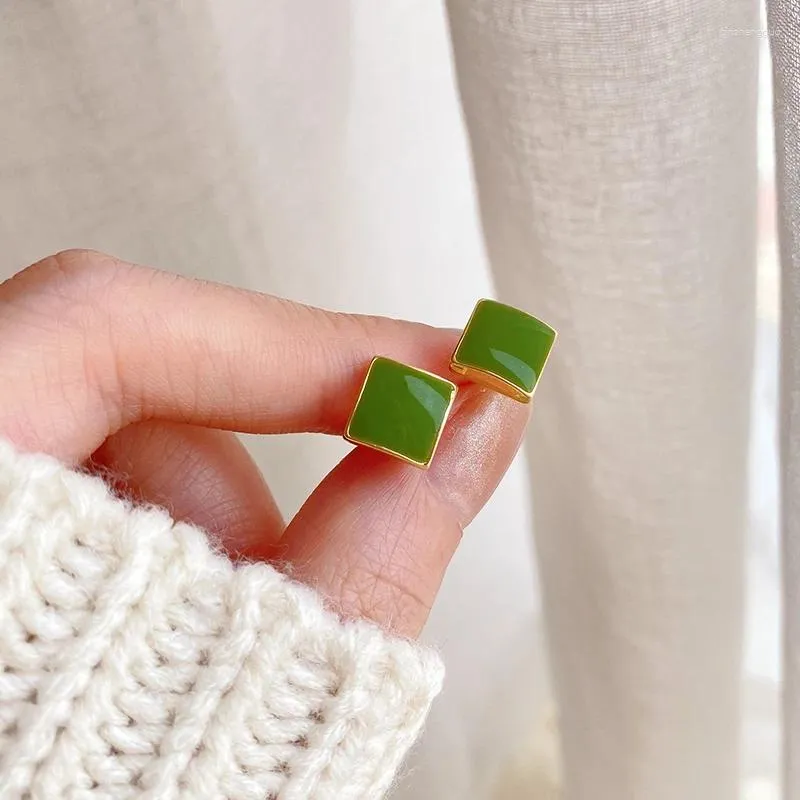 Stud Earrings Avocado Green Simple Trendy Designer For Women Fashion Modern Jewelry Wholesale