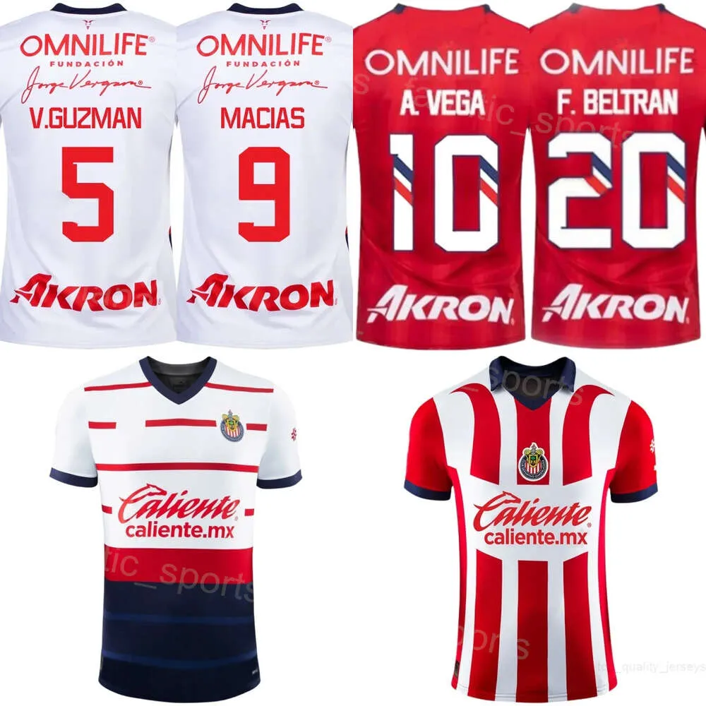 Men CD Chivas Guadalajara Club Team 28 GONZALEZ Soccer Jersey OROZCO SEPULVEDA MOZO ALVARADO GUZMAN CALDERON MARIN BELTRAN 207 PADILLA Football Shirt Kits 23/24