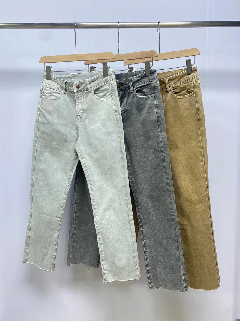 Women's Jeans B C Pencil Pants Casual Fashion High Waist Advanced Sense Female Slim Fit Trousers Skinny