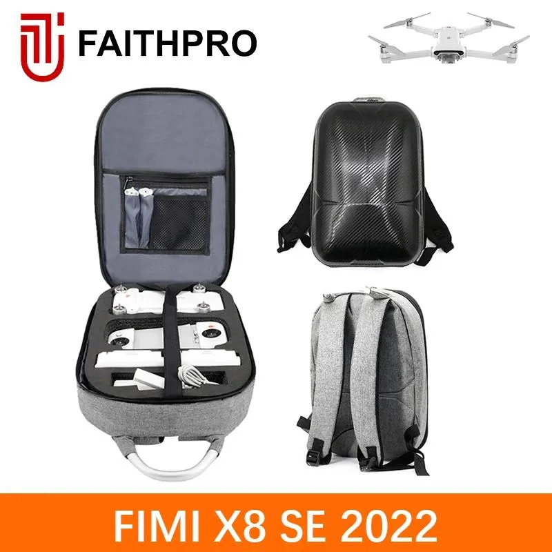 إكسسوارات Faith Pro RC Drone Bag for Fimi X8 SE 2022 حقيبة كتف على الظهر تحمل علبة تخزين مربع antishock hardshell غطاء واقية