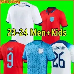 23 24 England Soccer Jerseys 22 23 SAKA FODEN BELLINGHAM RASHFORD STERLING GREALISH National Team KANE Football Shirt Kit Red Shirts White Blue Men Kids Kits