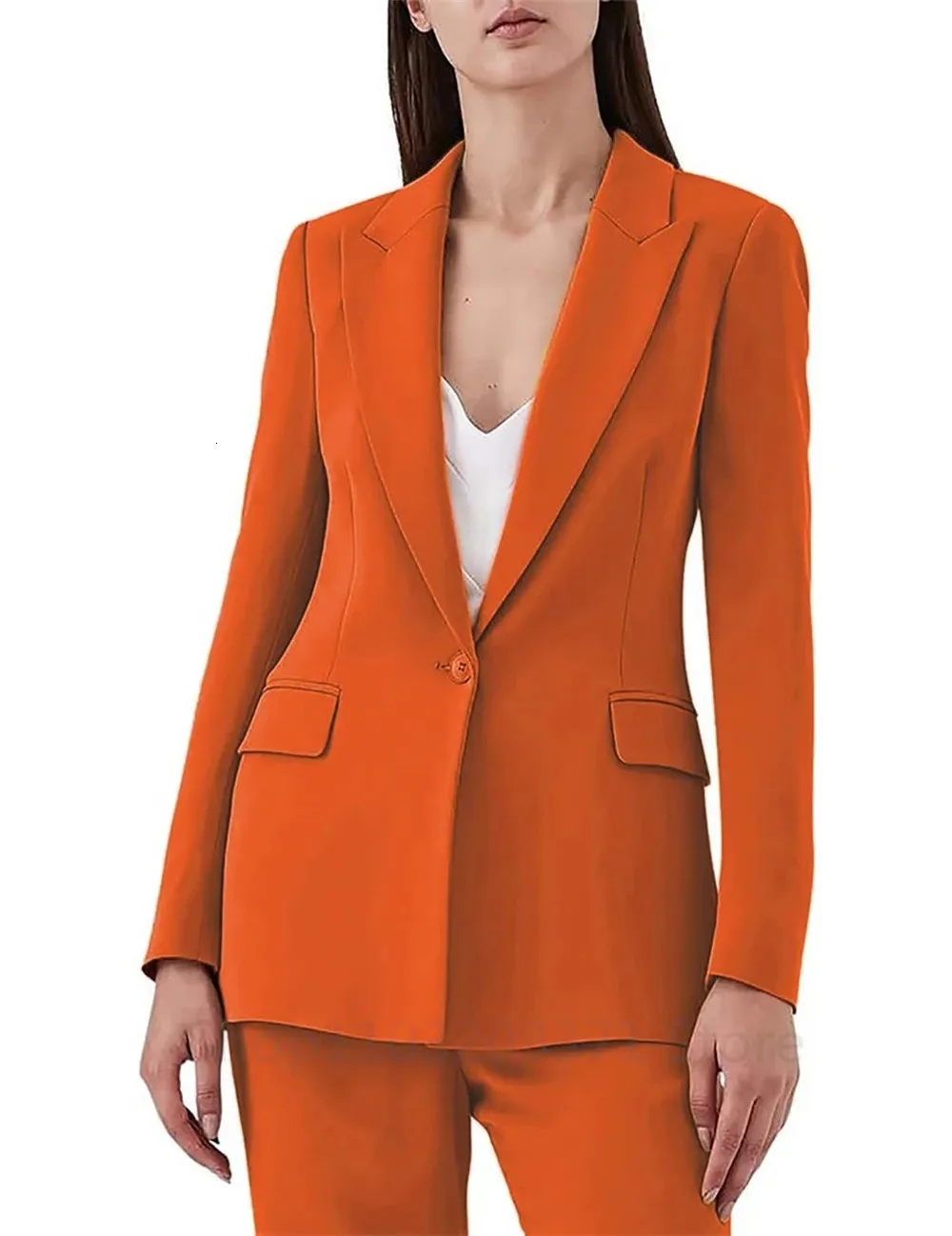 Kvinnors kostymer blazer plus storlek Single Breasted 2 PC Tuxedo Suit Lapel Business Formal Office Set Set Black Fashion Cloth 231215