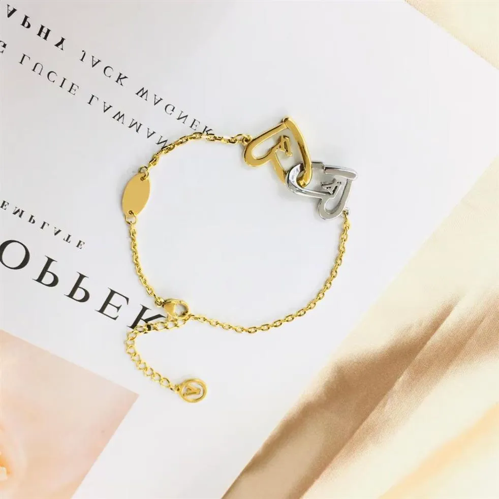 Novo estilo designer de jóias pulseiras pulseira 18k banhado a ouro 925 prata banhado aço inoxidável pulseira manguito corrente pulseira feminina 262m