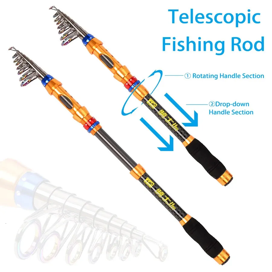 Boat Fishing Rods Telescopic Fishing Rod Saltwater Freshwater 12 FT Carbon  Fiber Telescopic Fishing Pole 1.8m 2.1m 2.4m 2.7m 3.0m 3.6m 231216 From  Mang09, $12.89