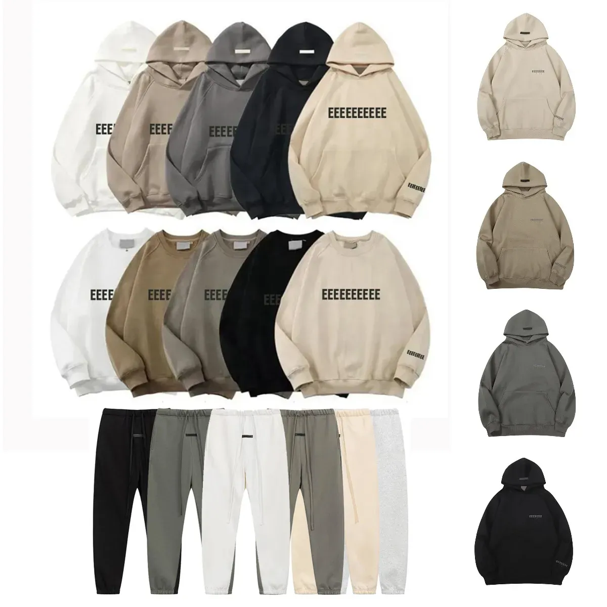 EssentialSweatshirts Mens Womens Hoodies Pullover（2人のパーカーが靴下を贈る）デザイナースウェットシャツSudadera Felpa EssentialShoodie Men EssentialSss