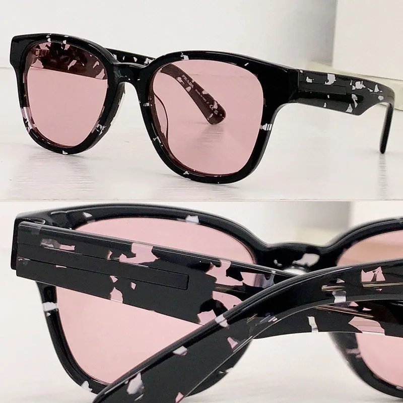 Marca de designer de moda masculina de alta qualidade com óculos de sol de marca de placa de metal iônico para homens mulheres armação de fibra de acetato clássica lentes rosa UV400 óculos de sol de praia OPR A04S