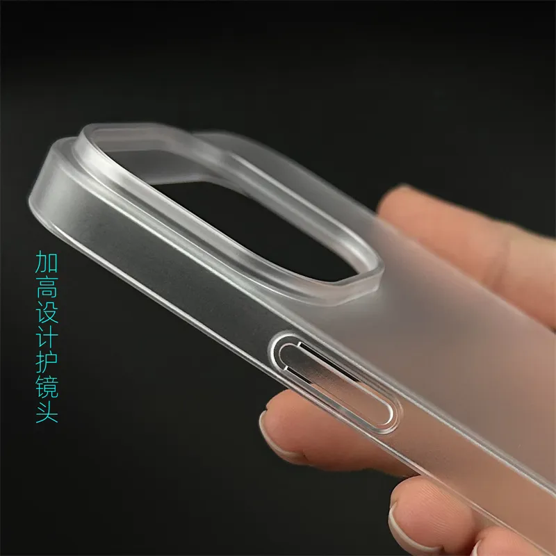 PC Matte Clear Protective Phone Case för iPhone 15 14 11 13 12 Pro Max Frosted PC Back Sock Proof Cover 