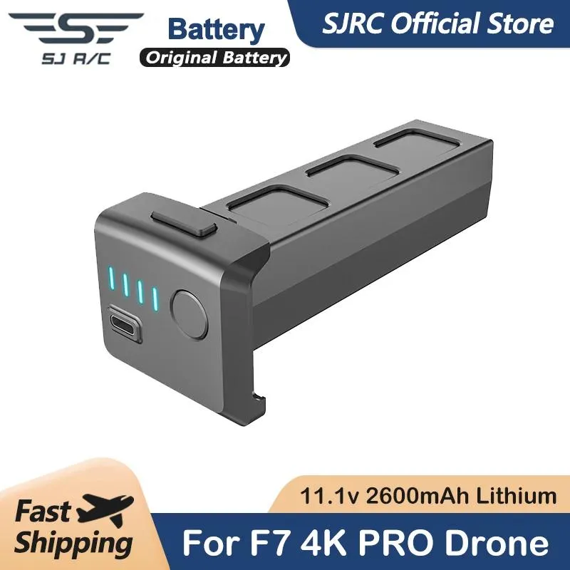 Acessórios SJRC Bateria original para F7 4K Pro Drone 11.1V 2600mAh Baterias de lítio Kits de acessórios de peças de reposição Display de energia em tempo real