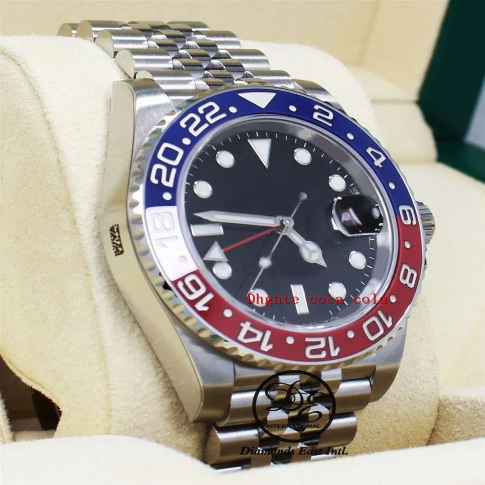 Nouvelle version d'usine Counter Quality Watch II Pepsi Blro Jubilee Céramique Cérame Cal 3186 Mouvement automatique eta Diving Swimming Men243l