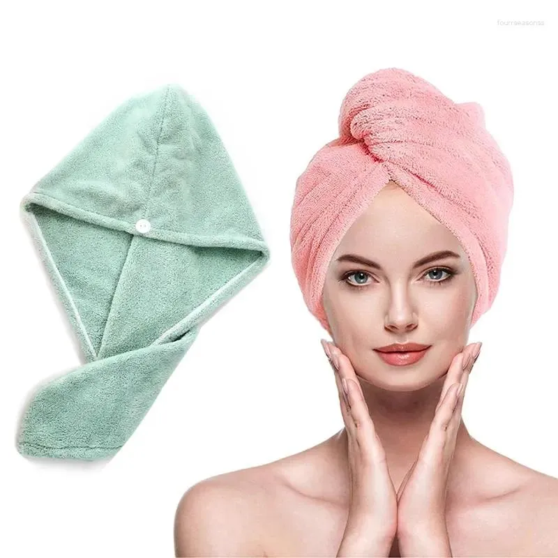 Serviette de séchage pour femmes et filles, chapeau Super absorbant à séchage rapide, Turban bouclé, Long et épais