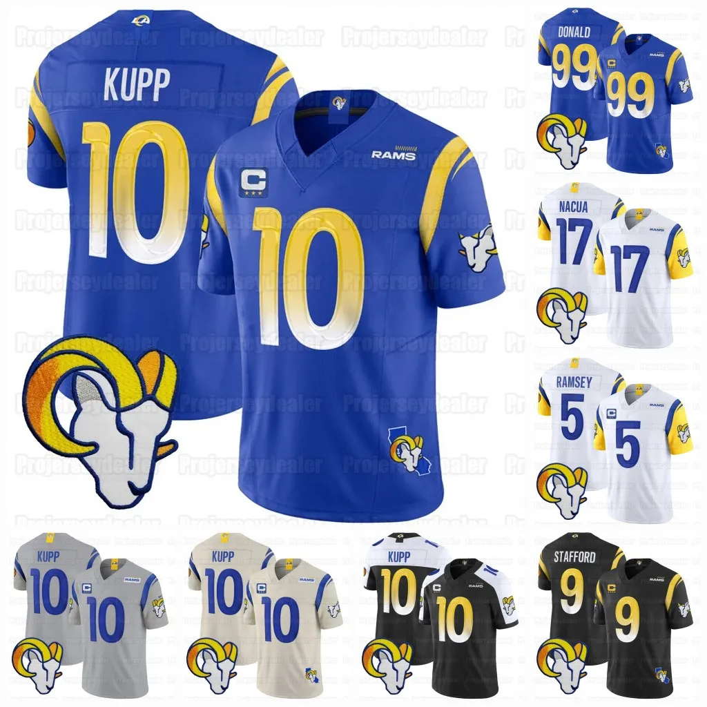 13 Stetson Bennett Jersey de fútbol Rams 99 Aaron Donald Matthew Stafford Cooper Kupp Cam Akers Tyler Higbee 18 Ben Skowronek 1 Allen Robinson II