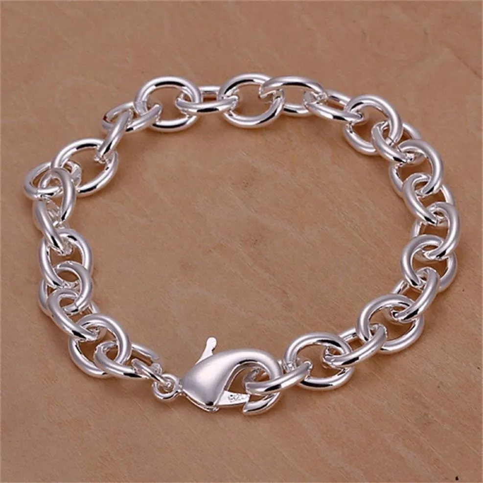 10 Teile/los Ganzes 925 Sterling Silber vergoldetes größeres Garnelen-Knopf-Armband – männlich als Geschenk LKNSPCH089339C