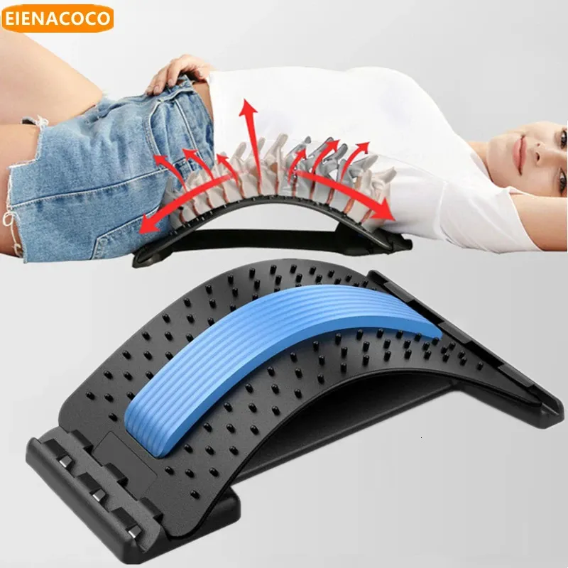 Back Massager Stretcher Lower Pain Relief Device 3 Level Cracker Lumbar Support Spine Board for Herniated Disc 231215