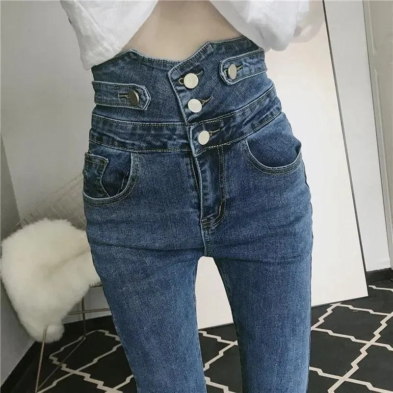 Jean Femme pantalon large maman Femme noir bleu jean taille haute Femme pantalon vetement jean slim Femme