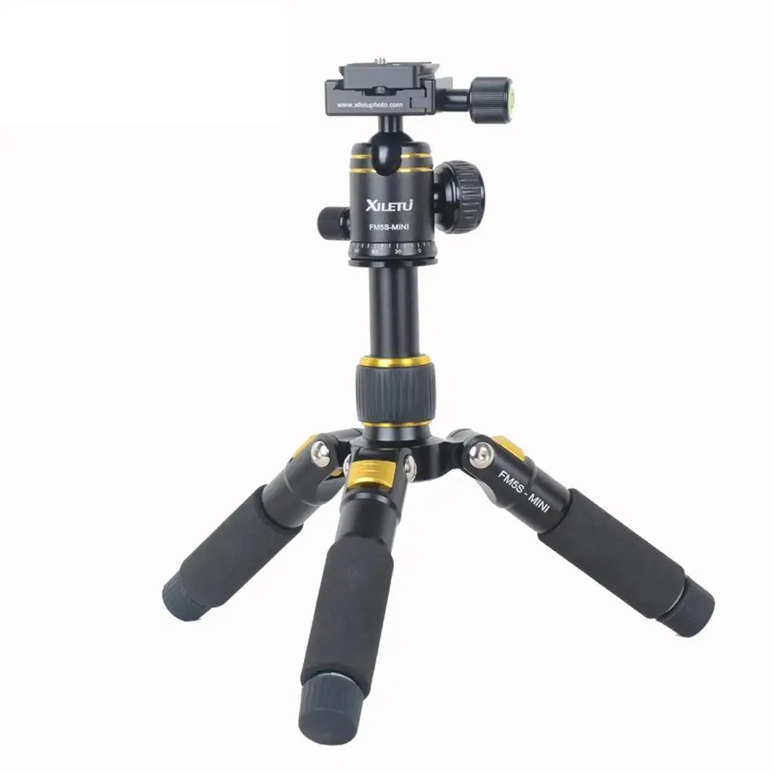 액세서리 XILETU FM5SMINI TABLETOP 삼각대 및 볼 헤드 키트 DSLR 미러리스 카메라 스마트 폰 경량 알루미늄 삼각대 탁상