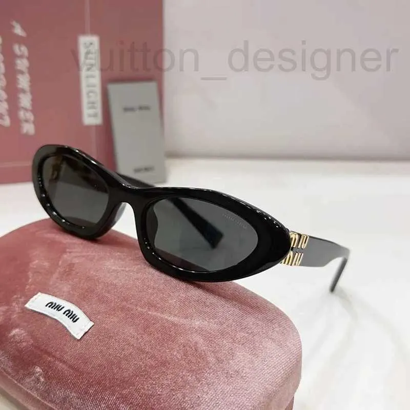 Gafas de sol Marcas de diseñador para mujeres Hombres Miumius Oval Mui Luxury Top Ladies Boutique High End Versión correcta Gafas Marco Gafas YRZB