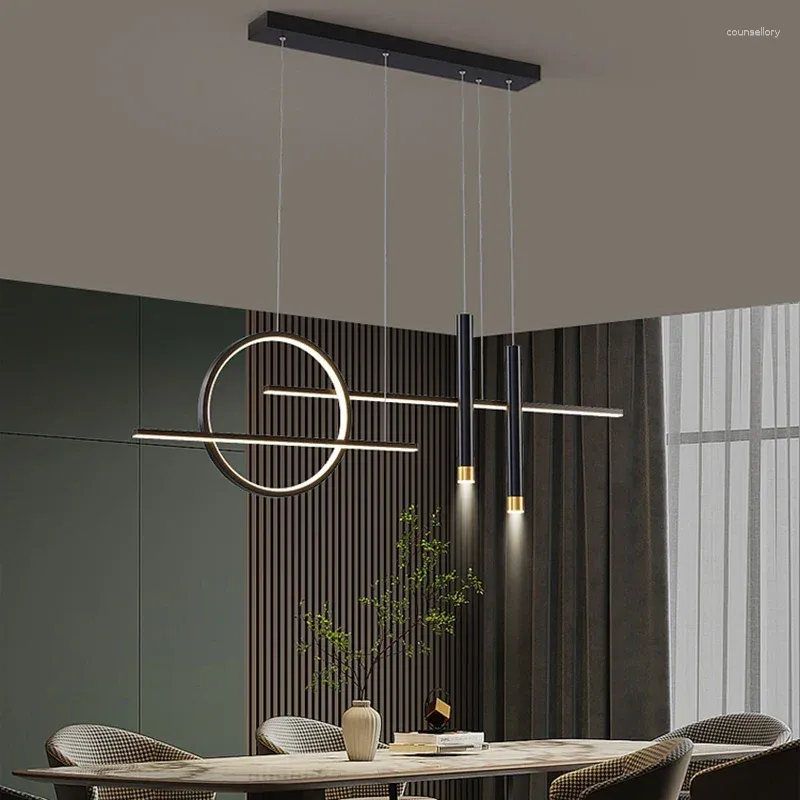 Hängslampor moderna ledljus för levande matsal hängande lampa hem restaurang kök dekor tak ljuskronor suspension guld