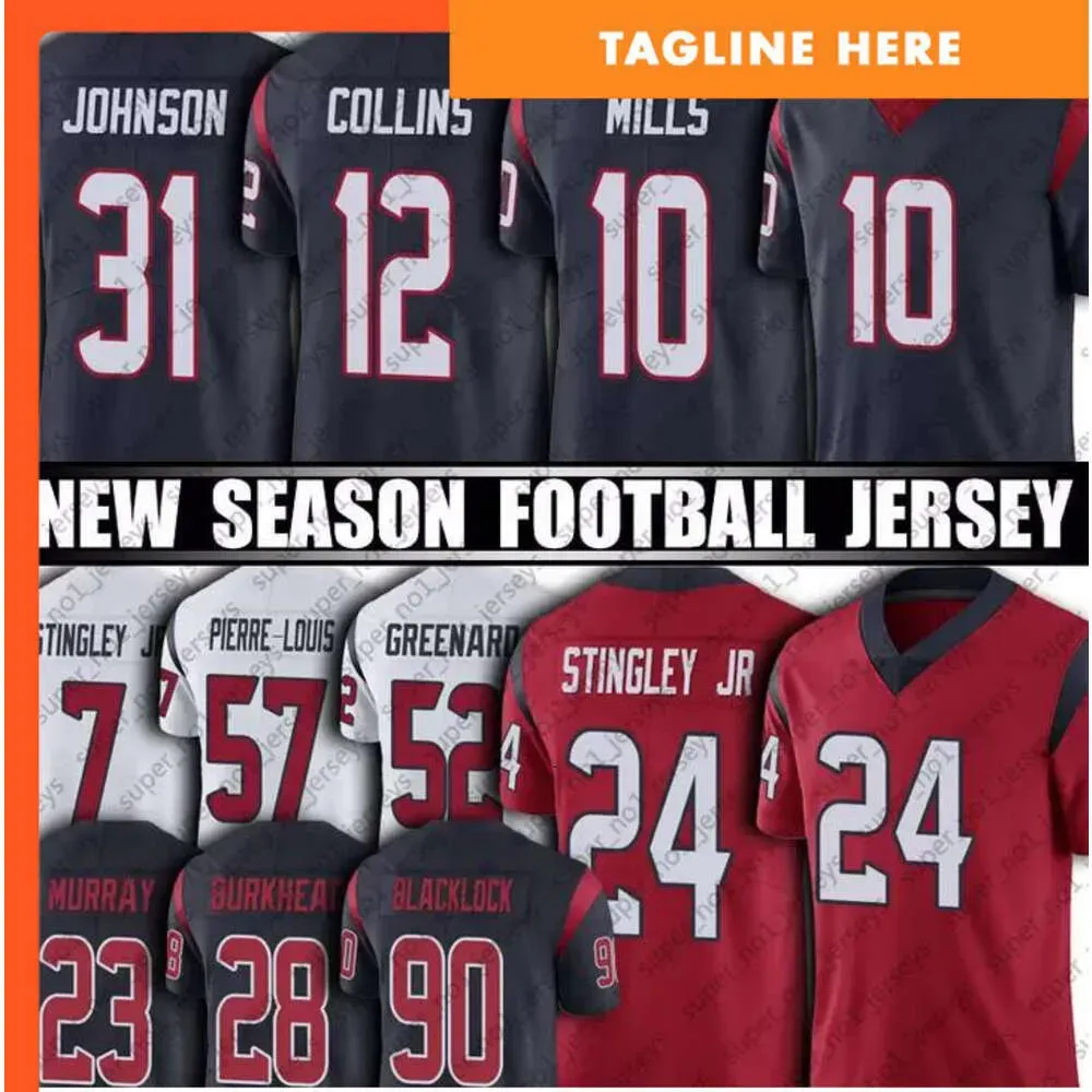 Houston''texans''futebol Jerseys Personalizado 7 CJ Stroud Will Anderson Dameon Pierce Derek Stingley Jr.