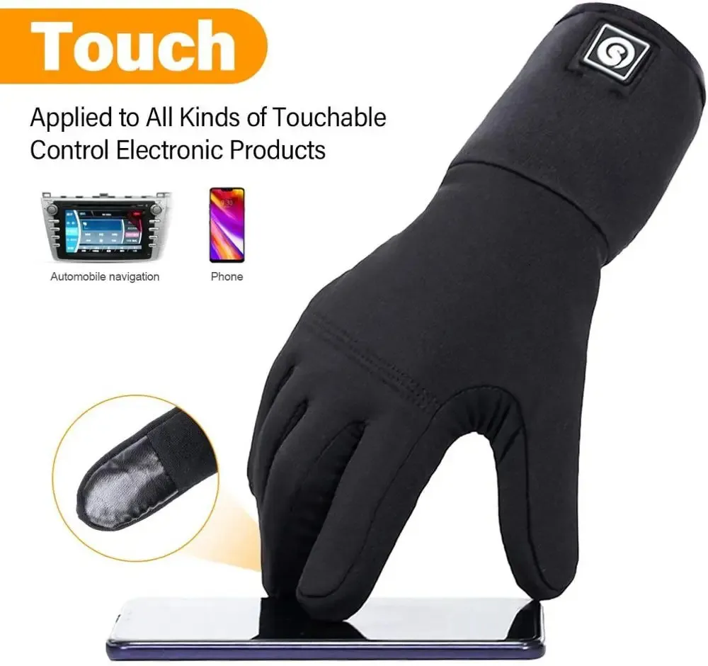 Five Fingers Gloves Rechargeable Electric Liner Heated Gloves