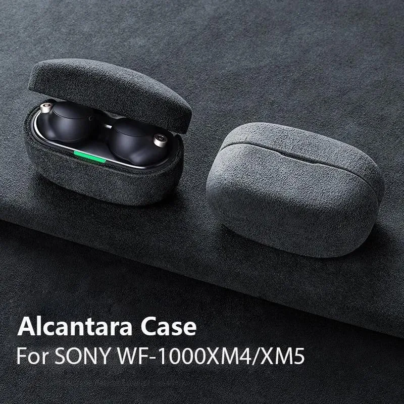 Earphones Italian Alcantara Case For Sony Wf1000xm4 Leather Handmade Wf
