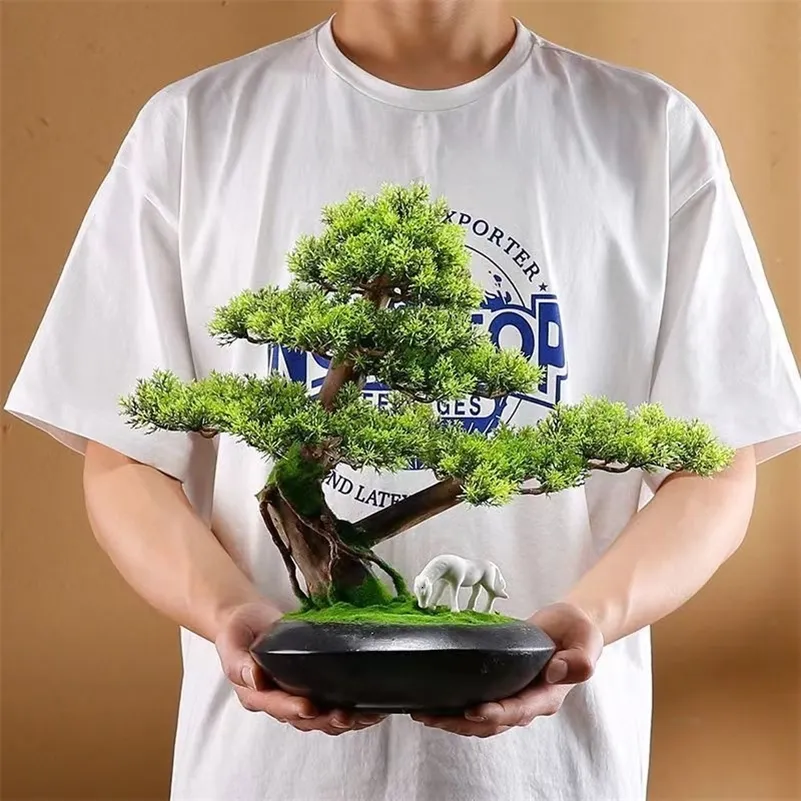 Dekoracje świąteczne Bonsai Rośliny małe doniczki na kwiaty Fałszywe dekoracja stolika sypialni El Garden 231215