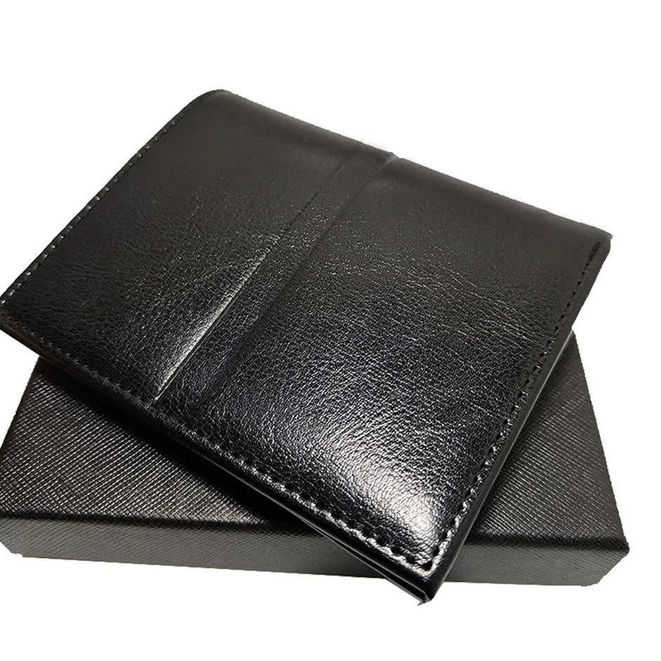 Bobao Mens Wallet Credit Card Holder Portable Cash Clip Högkvalitativt läder Business Coin Bag German CraftsManship Purse med Box253E