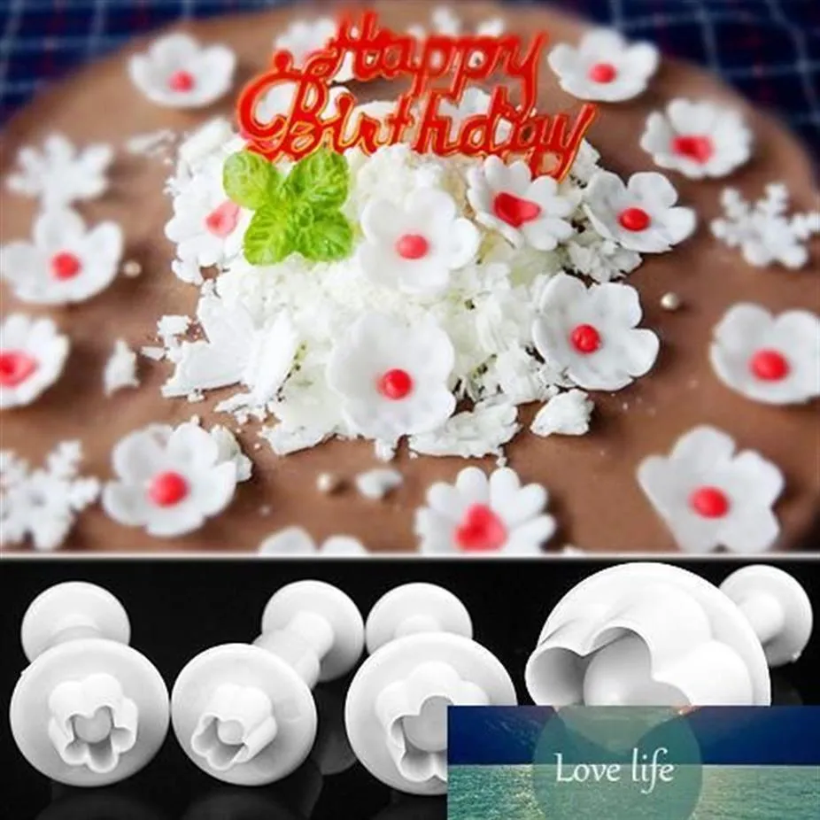 Flor de ameixa êmbolo fondant molde cortador sugarcraft bolo cookie decorating230s