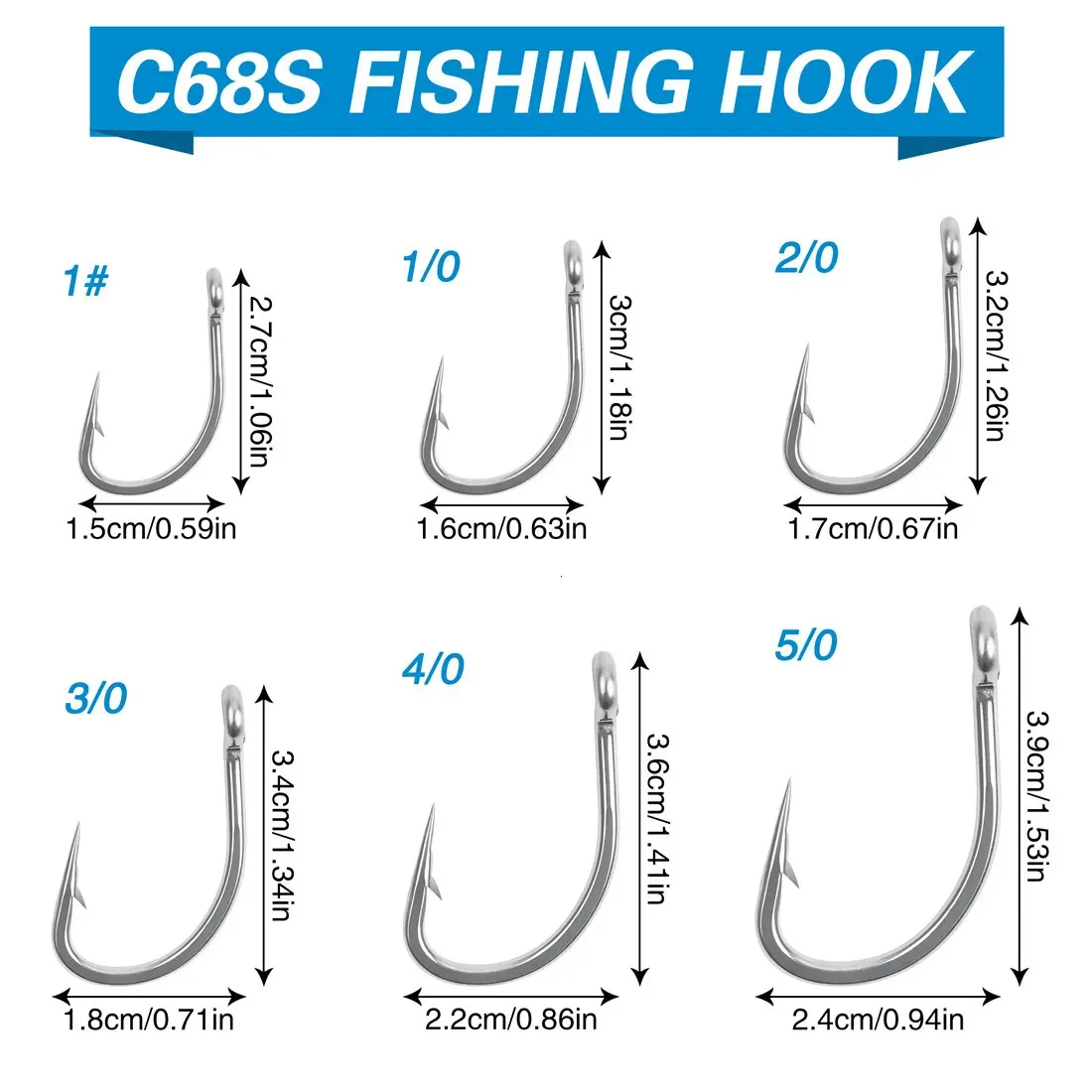 Fishing Hooks Stainless Steel Fishing Hooks Circle Hooks Crank