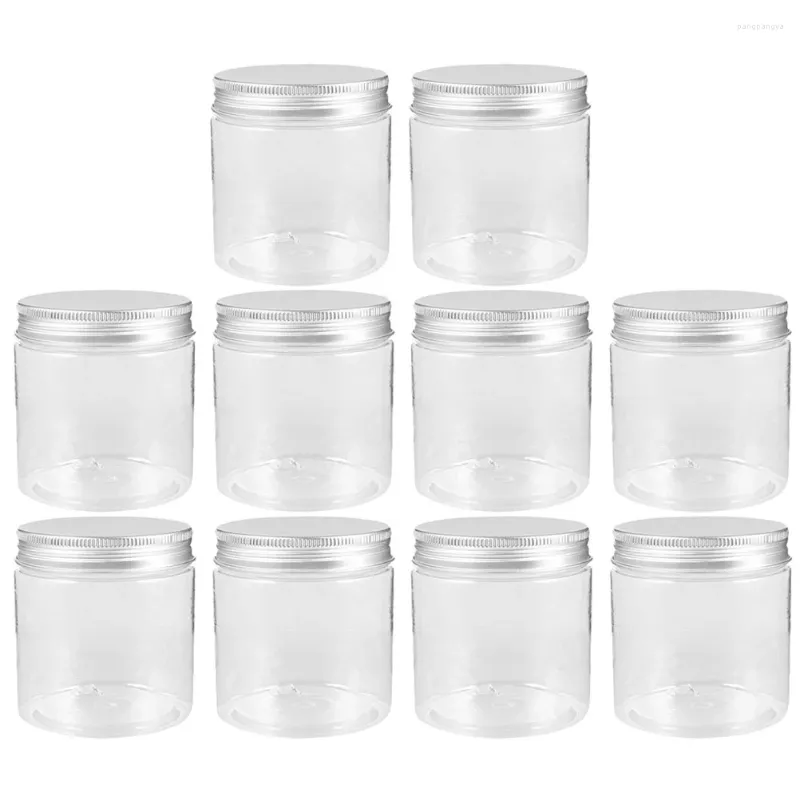 Garrafas de armazenamento 10 Pcs Pote de mel Pequenos frascos de plástico Selando Jam Pots Dispenser Container Mason Pet Fruits