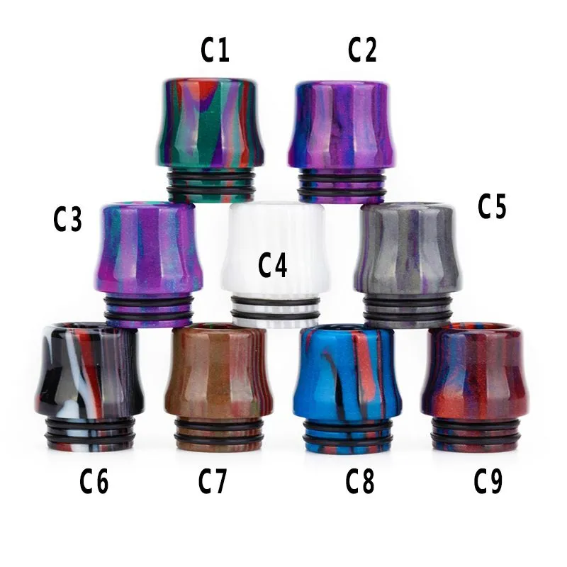 810 Thread Resin Drip Tip Smoking Accessories Temperature Change Smoke Dripper Epoxy Wire Bore Stainless steel For Prince TFV8 Free Delivery