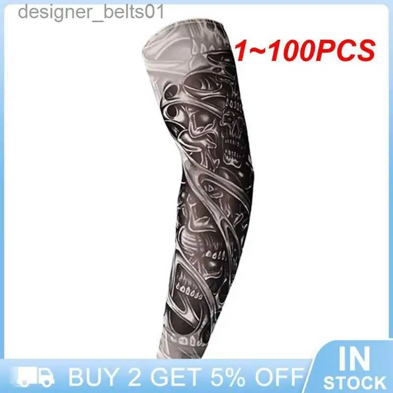 Ärmhylsor 1 ~ 100 st 1 bit tatuering Bekväm armvärmare för sommarkylningseffekt 40 cm*8cm mönstrad ärm Hållbar 3D tatool231216