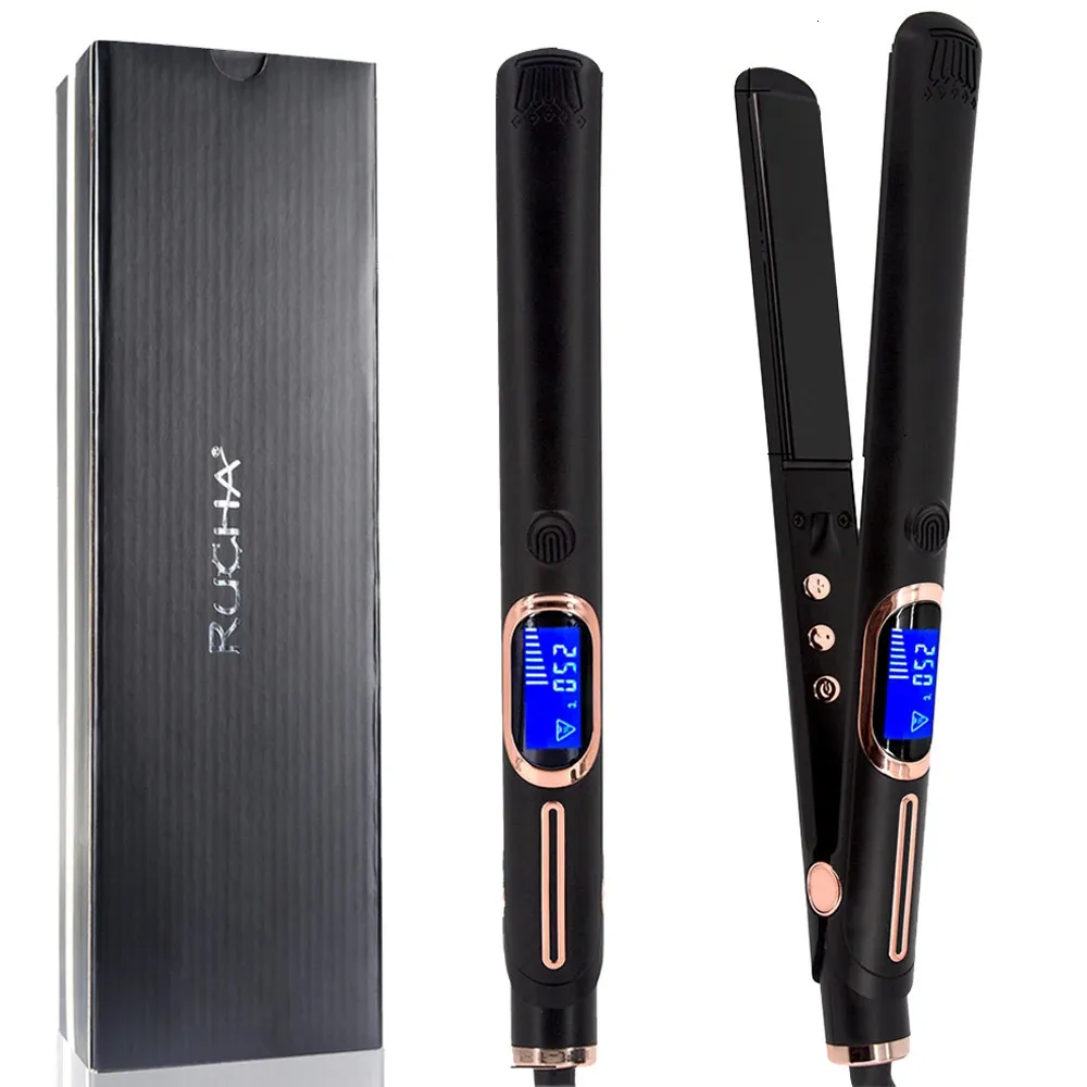 Professional Hair Straightener for Keratin Treatment 1 Inch Flat Iron Hair Curler Dual Voltage Hair Styler