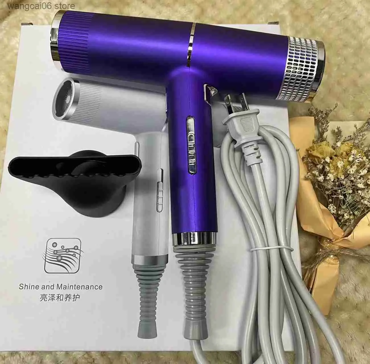 Electric Hair Dryer Strong Wind Hair Dryer Diffuser For Hair Dryers Home Appliances High Power Hair Blow Blue Light Anion Anti-static Hair Tools T231216