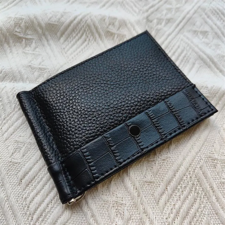 New Men Fashion Wallet Card Holder High Quality Leather European Trend Black Red Bag Short Portfolio Driver's License Case Cr320r