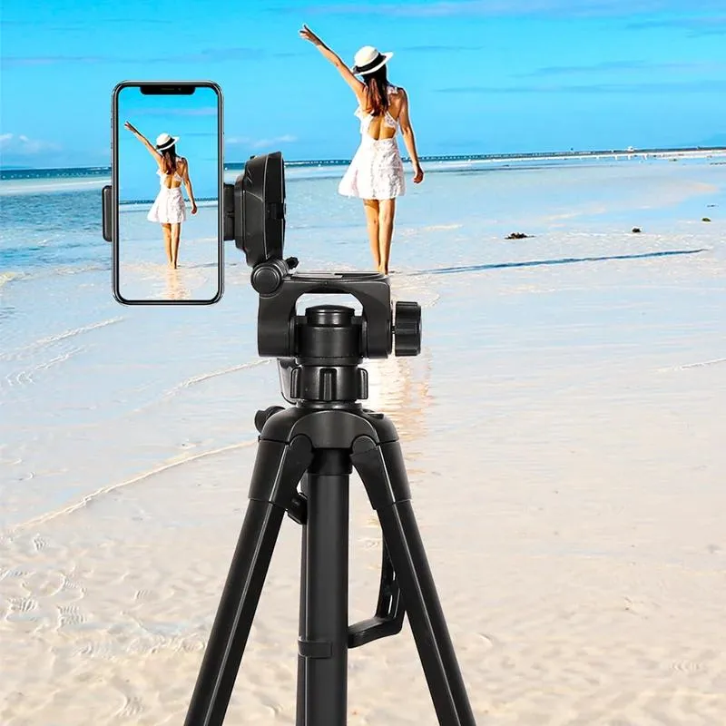 Halter leichter Kamera Tripod Tripode mit Telefonhalter Fernbedienung für Kamera Smartphone Ring Light Selfie Fotografie