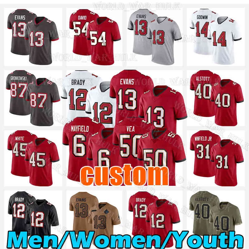 6 Baker Mayfield Jersey Tom Brady Football 50 Vita Vea Mike Evans 7 Shaquil Barrett Chris Godwin Alstott Devin Blanc Rob Gronkowski Antoine Winfield Jr. Lavonte David