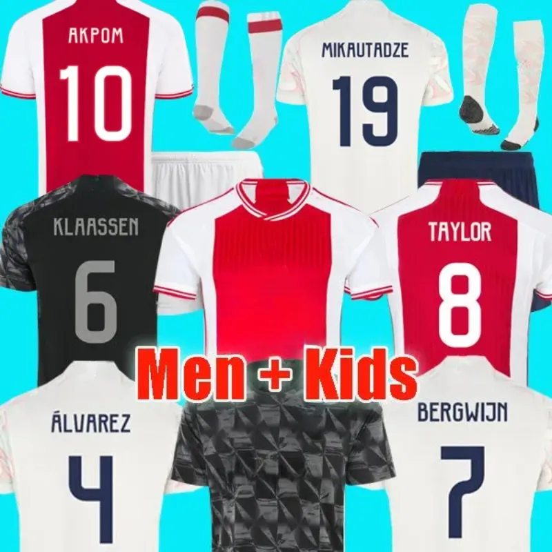 23 24 Tadic Soccer Jerseys Bassey Berghuis Third Black Kit Klaassen Bergwijn Marley 2023 2024 Shirts de football à l'extérieur Men Uniforms Kids Cruyff