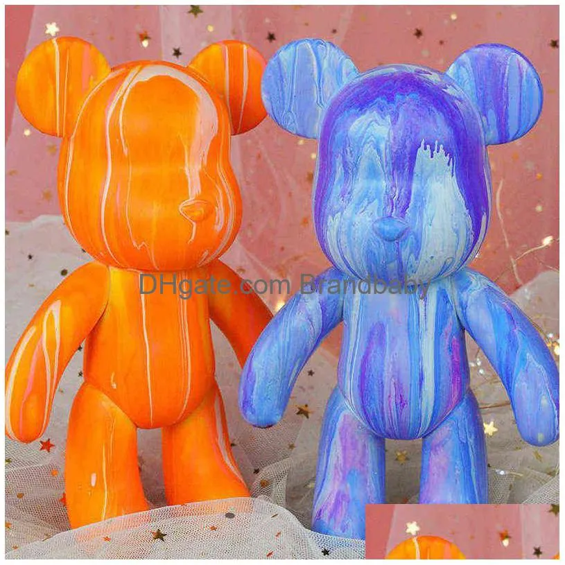 Diy Fluid Bear Scpture Materiaal Handgemaakt Ouder-kind Speelgoed Iti Schilderij Pop Gewelddadige Cadeaus Voor Kinderen Home Decor T220730 Drop Delivery Dhrqo