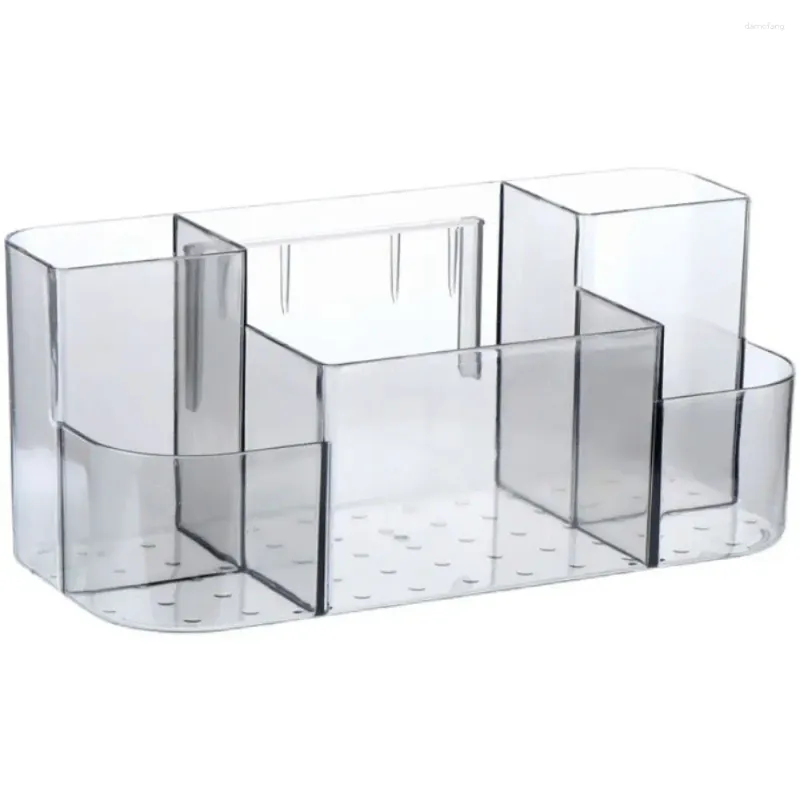 Storage Boxes Clear Cosmetic Organizer No Drilling Wall Mount Box Filter Hole Adhesive Bathroom Shelf Cabinet