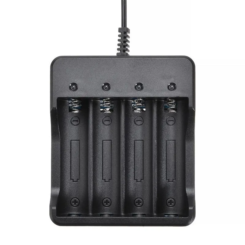 4 Slots Battery Chargers Plug US AU EU UK Intelligent Multifunctional  Universal With USB Cable