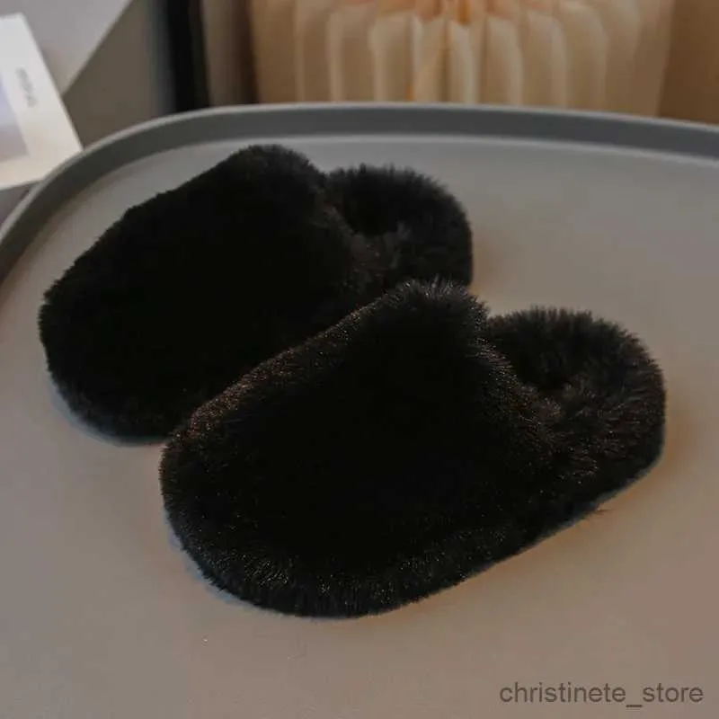 Fur slippers for best sale kids