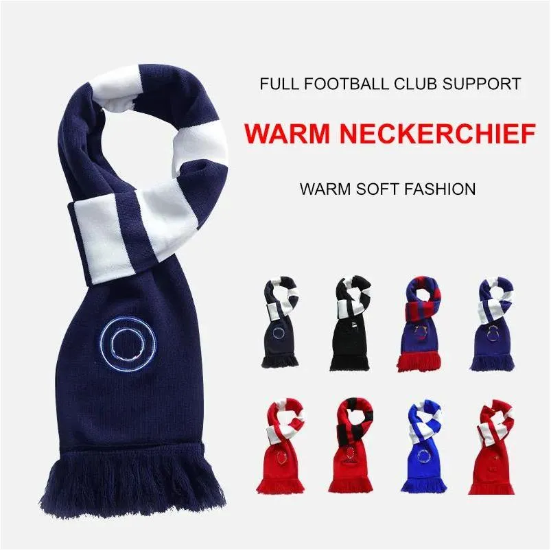 Magic Scarves Moda Örme Neckerchief Fl Futbol Kulübü Real Madrids Barcelonas Juventus CFC Live.p00L Destek Sıcak Damla Teslimat S DHWSA