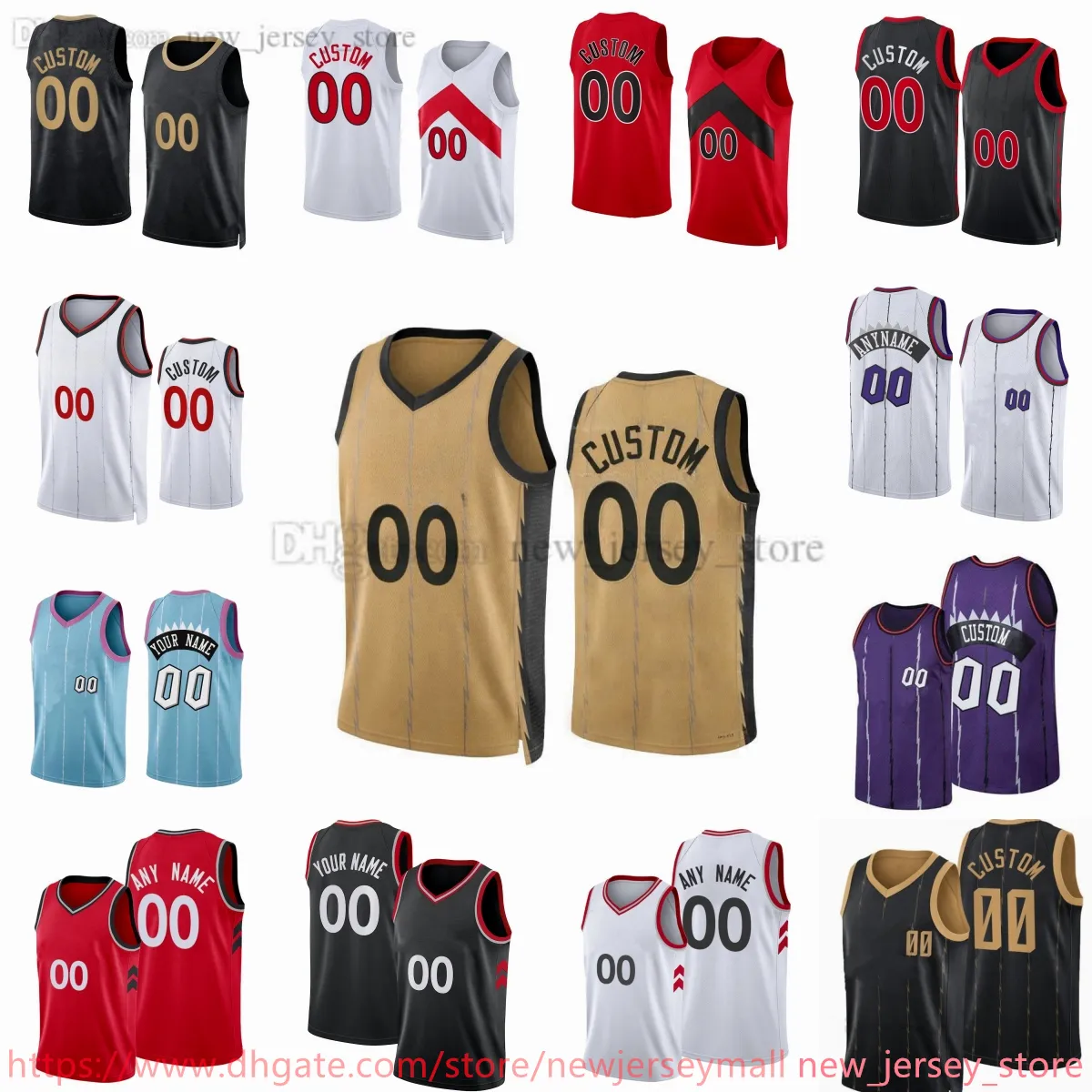 커스텀 2023-24 새로운 시즌 인쇄 농구 4 Scottie Barnes Jersey Red White Purple Black Jerseys. 주문의 숫자와 이름을 메시지로 보내십시오