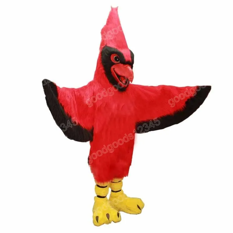 Plush Eagle Cardinal Mascot Suit For Adults Long Hair Christmas Cartoon ...