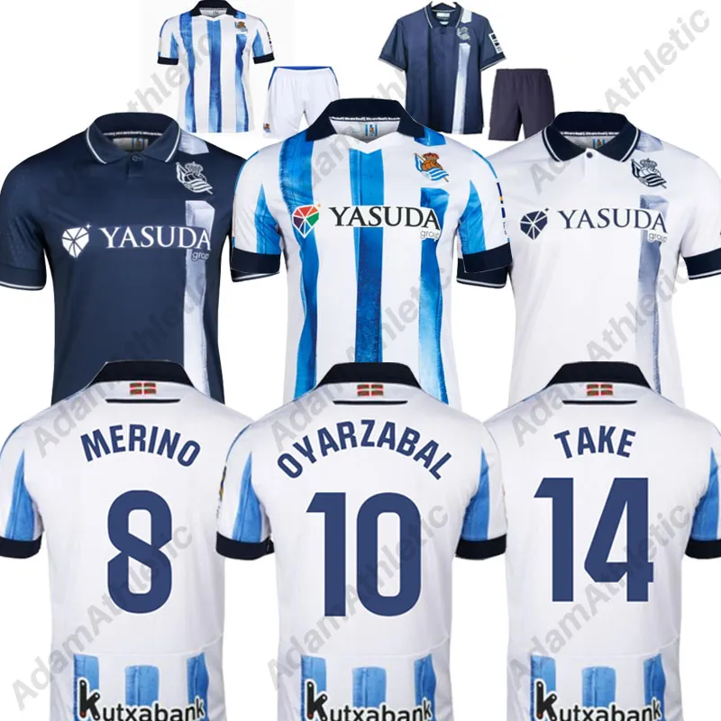 Real Sociedad soccer jerseys 2023 2024 OYARZABAL TAKE Real Sociedad football shirt kids kit MERINO ZUBIMENDI ANDRE SILVA BRAIS MENDEZ ZUBELDIA jersey 23 24