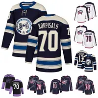 College wear Youth 70 Joonas Korpisalo Columbus Blue Jackets Jersey 13 Cam Atkinson Seth Jones Alexander Wennberg Nick Foligno Oliver Bjorks